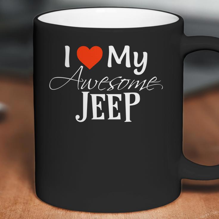 I Love My Awesome Jeep Valentines Day Coffee Mug