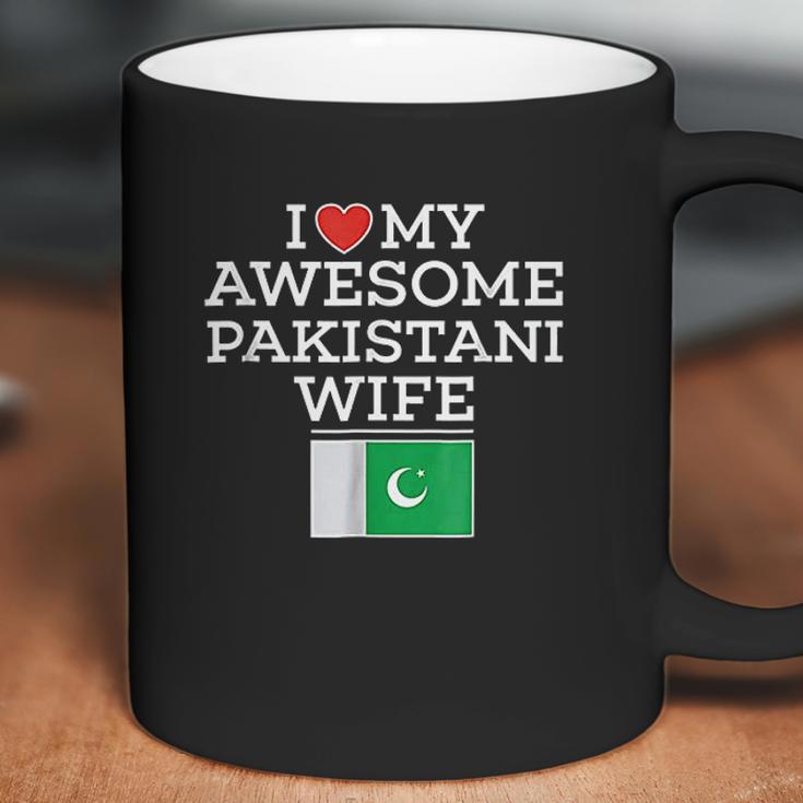 I Love My Awesome Pakistani Wife Flag Heart Coffee Mug