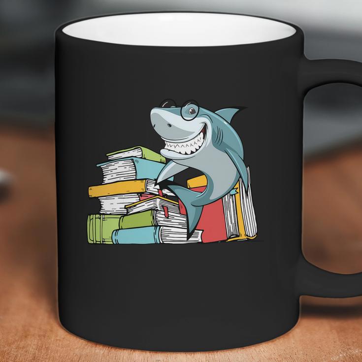 I Love Books Chibi Anime Shark Shirts Book Lover Coffee Mug