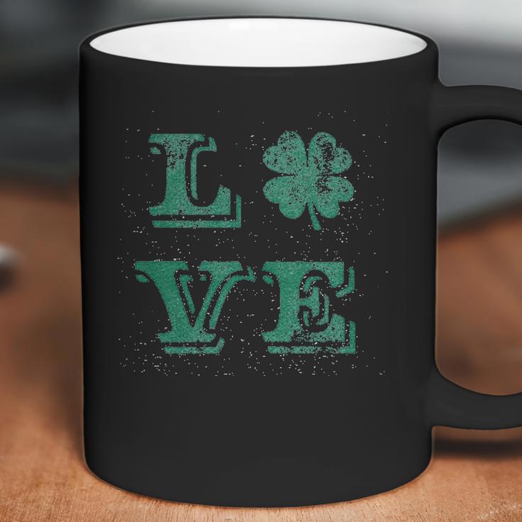 Love Lucky Clover Saint Patricks Day Cute Irish St Patty Shamrock Coffee Mug