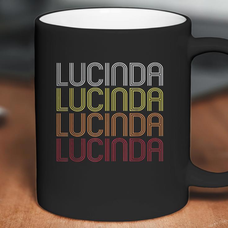 Lucinda Retro Wordmark Pattern Vintage Style Coffee Mug