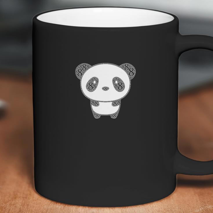 Lucky Number 8 Panda Bear Word Cloud Coffee Mug