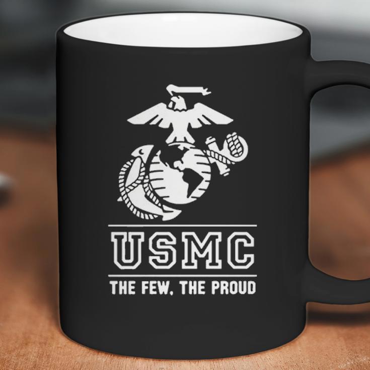 Lucky Ride Marines Usmc The Few The Proud White Emblem F And B Coffee Mug