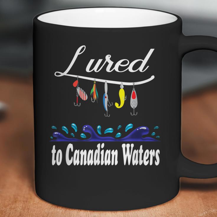 Lured To Canadian Waters Fishing Fisherman Coffee Mug