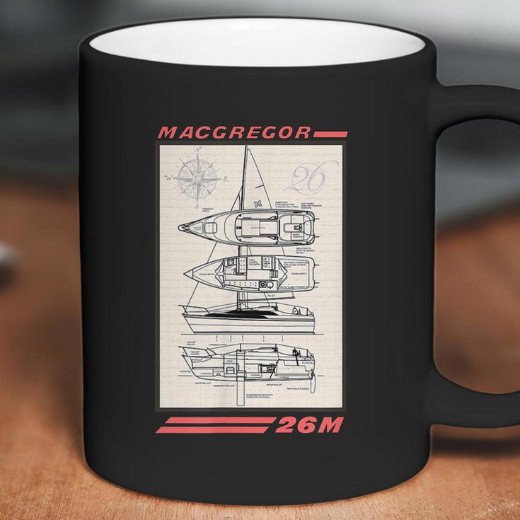 Macgregor 26M Sailboat Line Drawing Graphic Design Printed Casual Daily Basic Coffee Mug