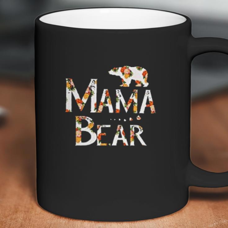 Mama Bear Mom Life Floral Heart Coffee Mug