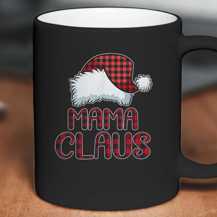 Mama Claus Santa Hat Red Buffalo Plaid Christmas Coffee Mug