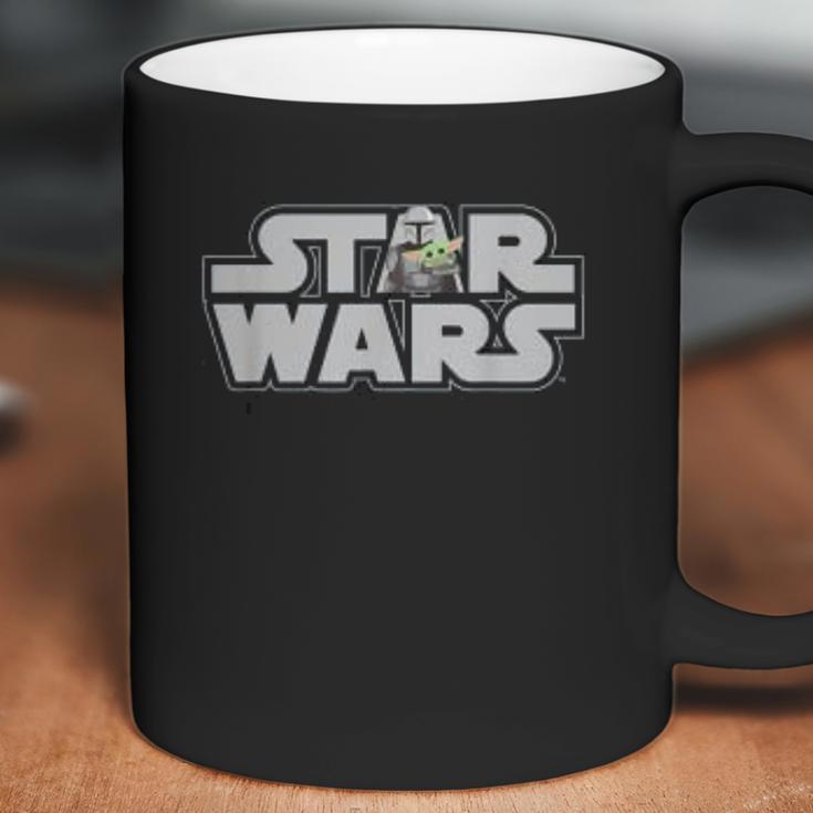 The Mandalorian Logo With Mando And The Child Coffee Mug