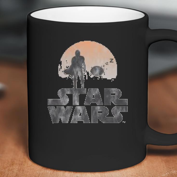 The Mandalorian Sleeping Child Silhouette Coffee Mug