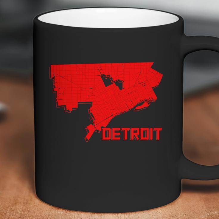 Map Of Detroit City Coffee Mug