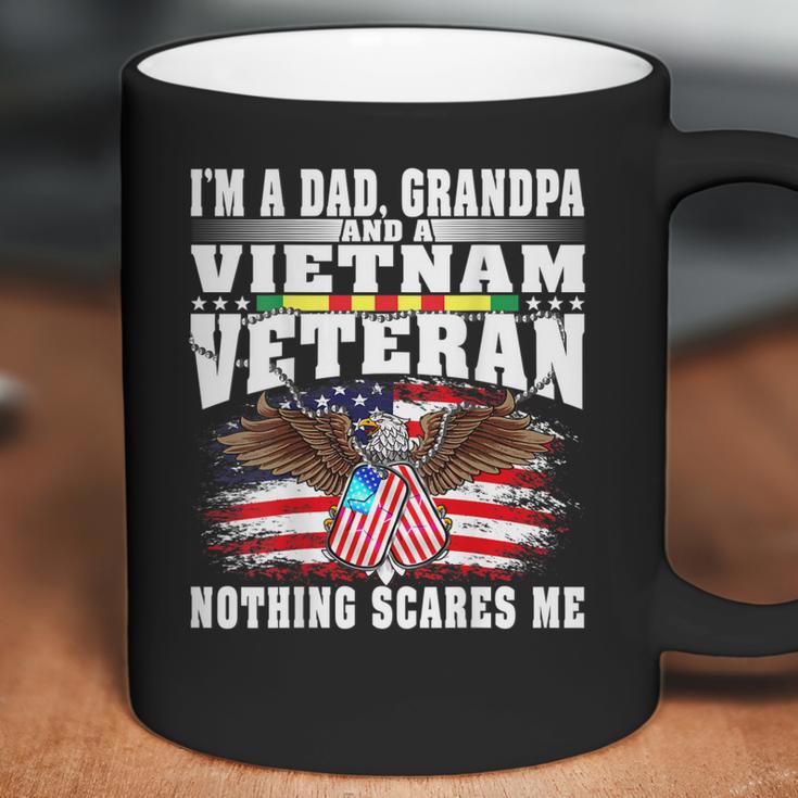 Mens Im A Dad Grandpa And Vietnam Veteran - Nothing Scares Me Coffee Mug