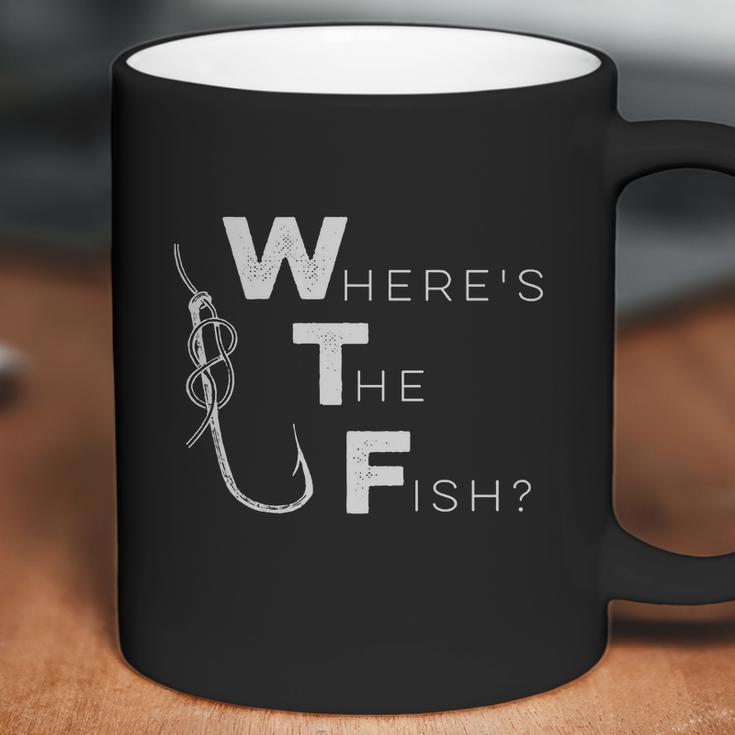 Mens Wtf Wheres The Fish Shirt - Funny Fishing T-Shirt Coffee Mug