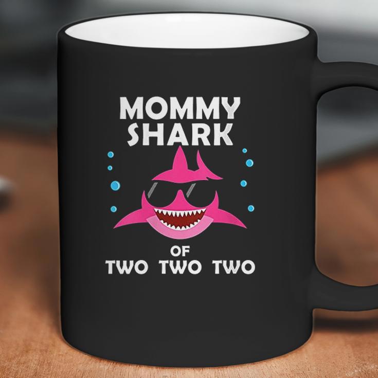 Mommy Shark Of Two Announcement Mothers Day Gift Coffee Mug