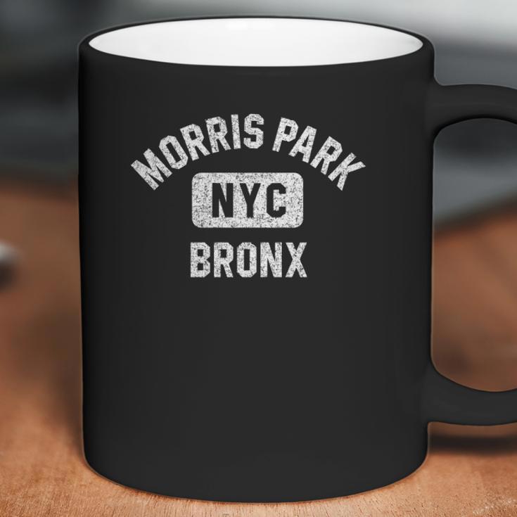 Morris Park Bronx Nyc Gym Style Distressed White Print Coffee Mug