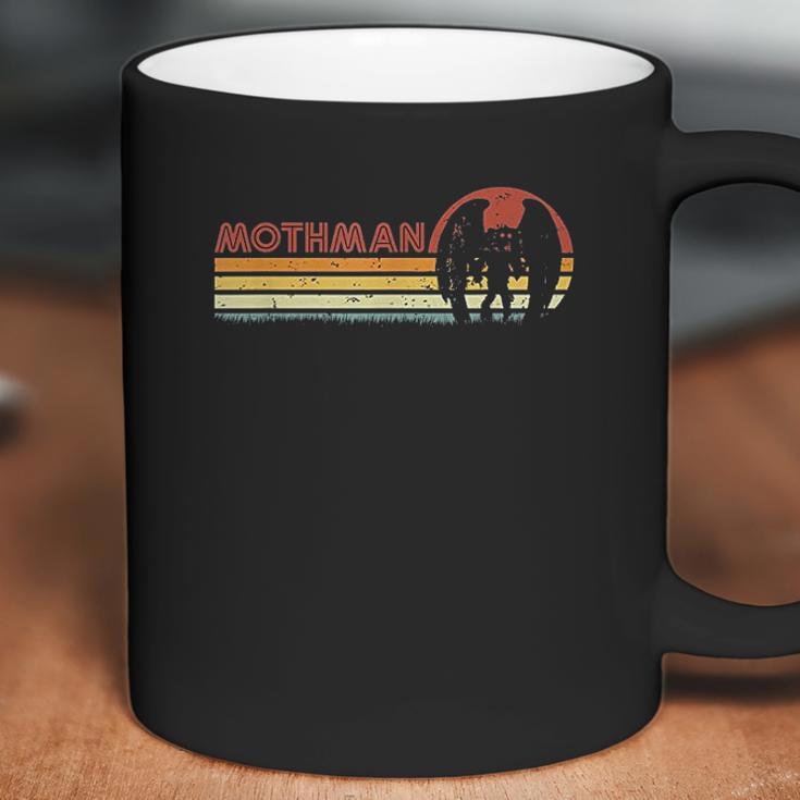 Mothman Retro Stripes Vintage Point Pleasant Cryptid Coffee Mug