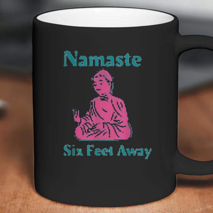 Namaste Six Feet Away 6 Feet Social Distancing Coffee Mug