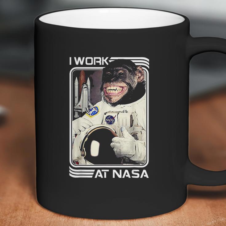 Nasa I Work There Chimpanzee Coffee Mug