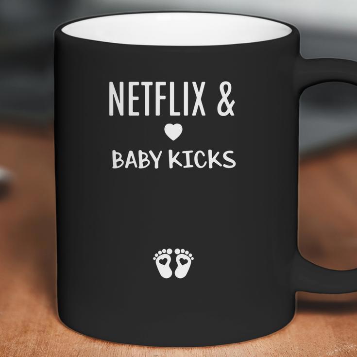 Netflix And Baby Kicks Coffee Mug