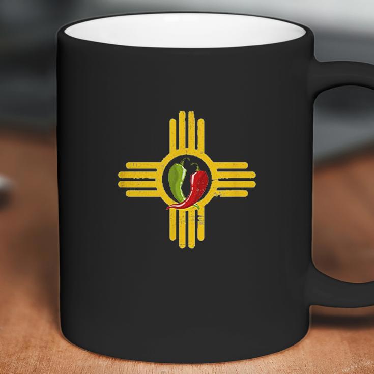 New Mexico Southwest Zia With Red And Green Chile Coffee Mug