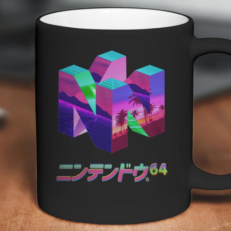 Nintendo 64 Vaporwave N64nintendo64 Console Game Vaporwave Vapor Vape Wave Retro Coffee Mug