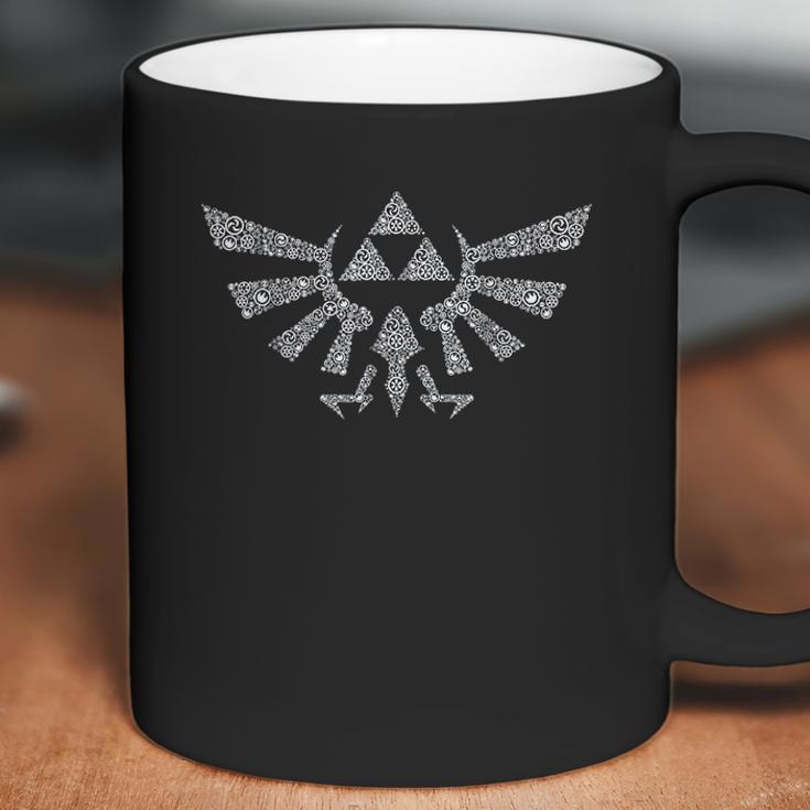 Nintendo Zelda Hyrule Crest Elemental Triforce Logo Coffee Mug