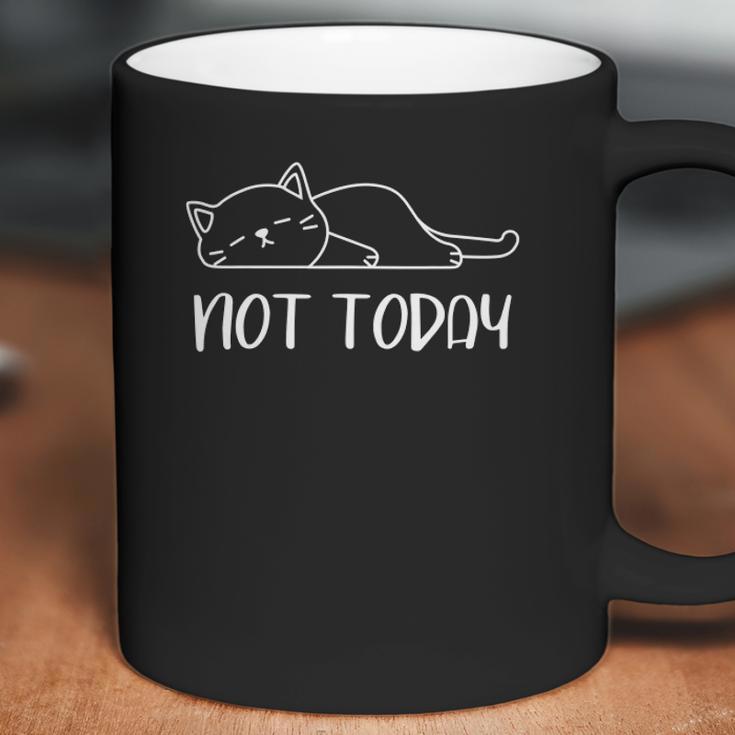 Nope Not Today Funny Lazy Cat Meme Coffee Mug