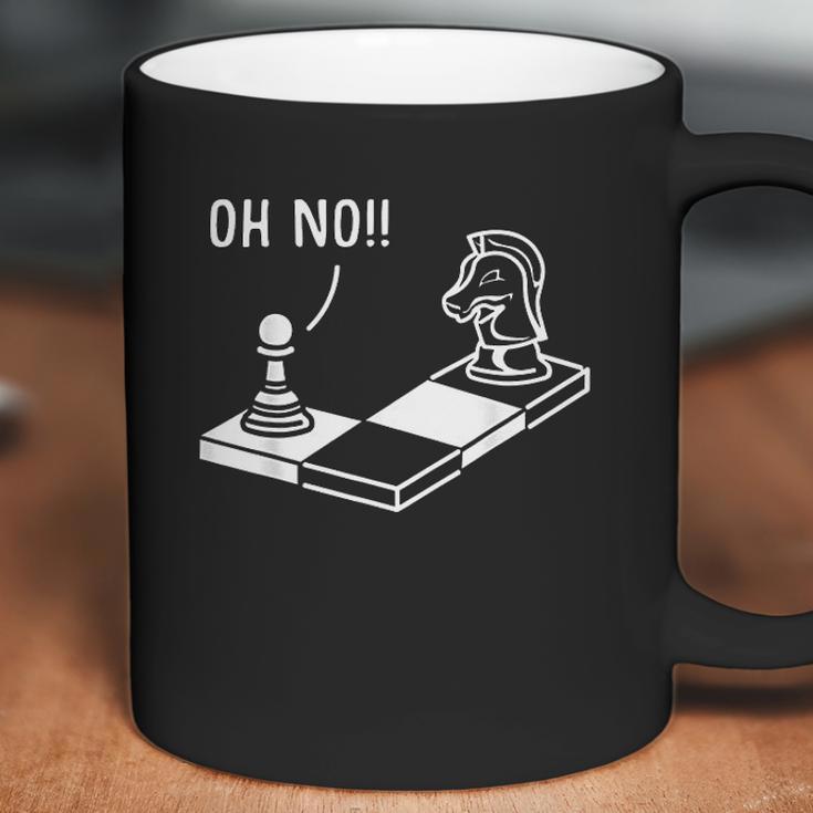 Oh No Knight To Pawn Funny Chess Player Gift Idea Board Game Coffee Mug