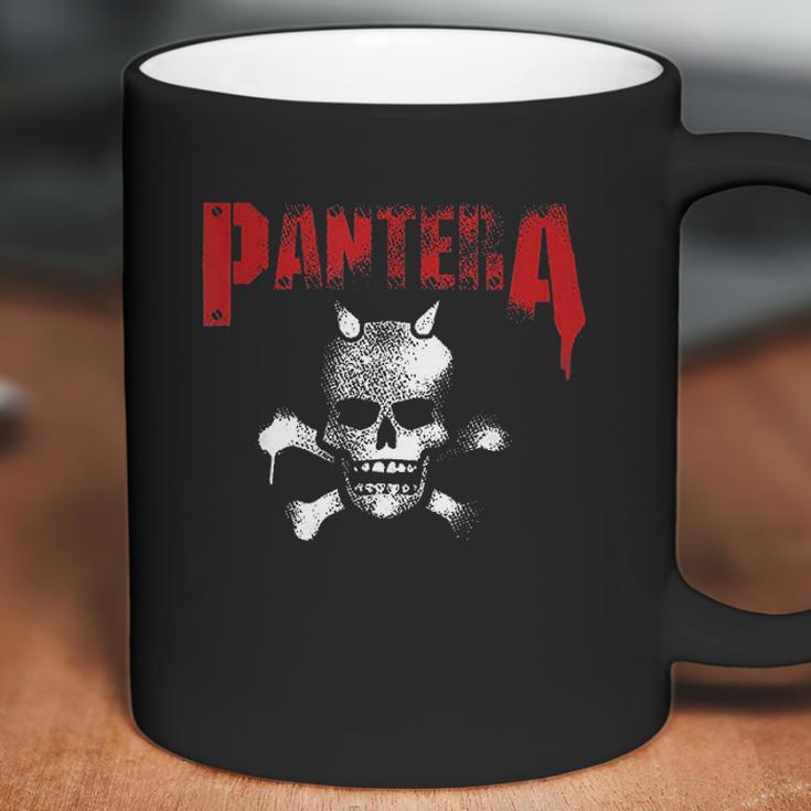 Pantera Official Horned Skull Stencil Coffee Mug