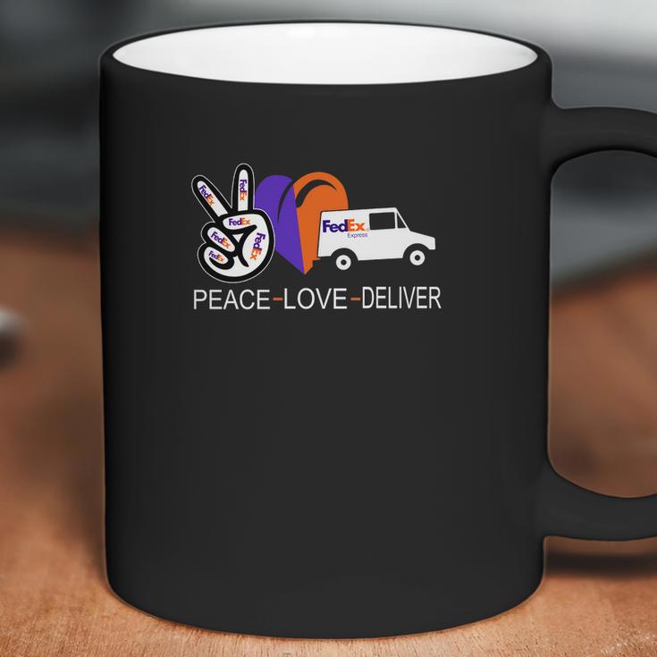 Peace Love Deliver Fedex Express Coffee Mug