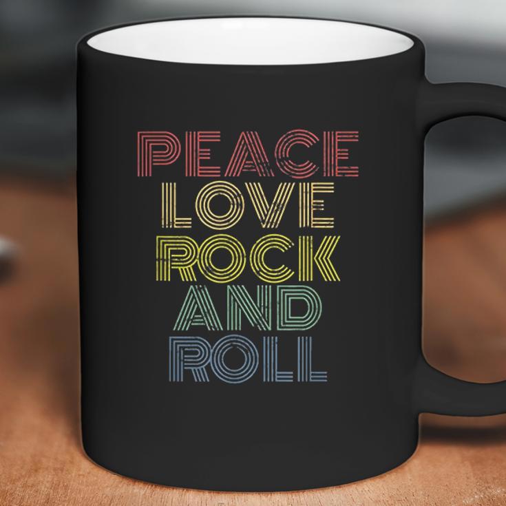 Peace Love Rock And Roll Coffee Mug