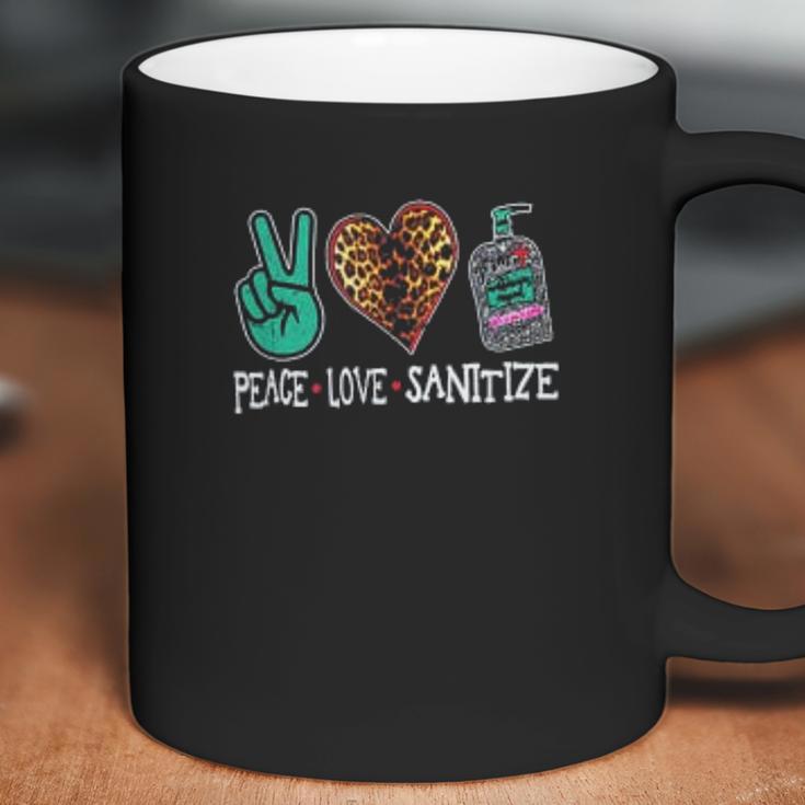 Peace Love Sanitize Funny Social Distancing Coffee Mug