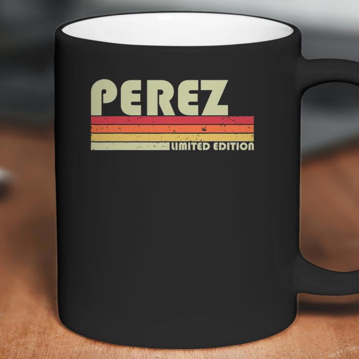 Perez Surname Funny Retro Vintage 80S 90S Family Reunion Coffee Mug