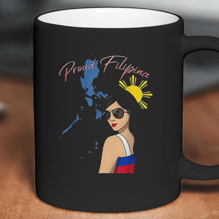 Philippines Pinay Filipina Pride Proud Flag Woman Girl Sun Coffee Mug