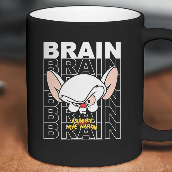 Pinky And The Brain Text Stack Big Face Coffee Mug