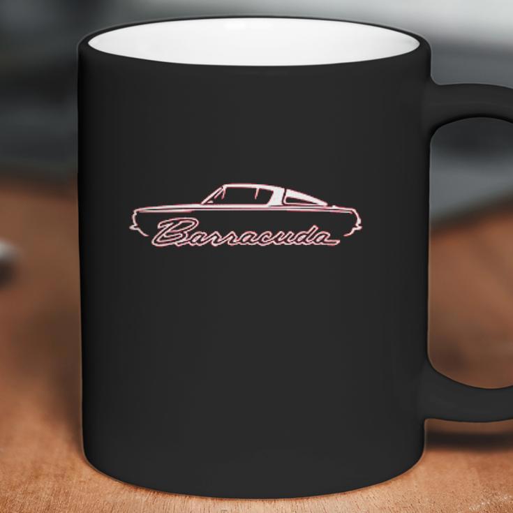 Plymouth Barracuda Classic Outline Design Red Coffee Mug