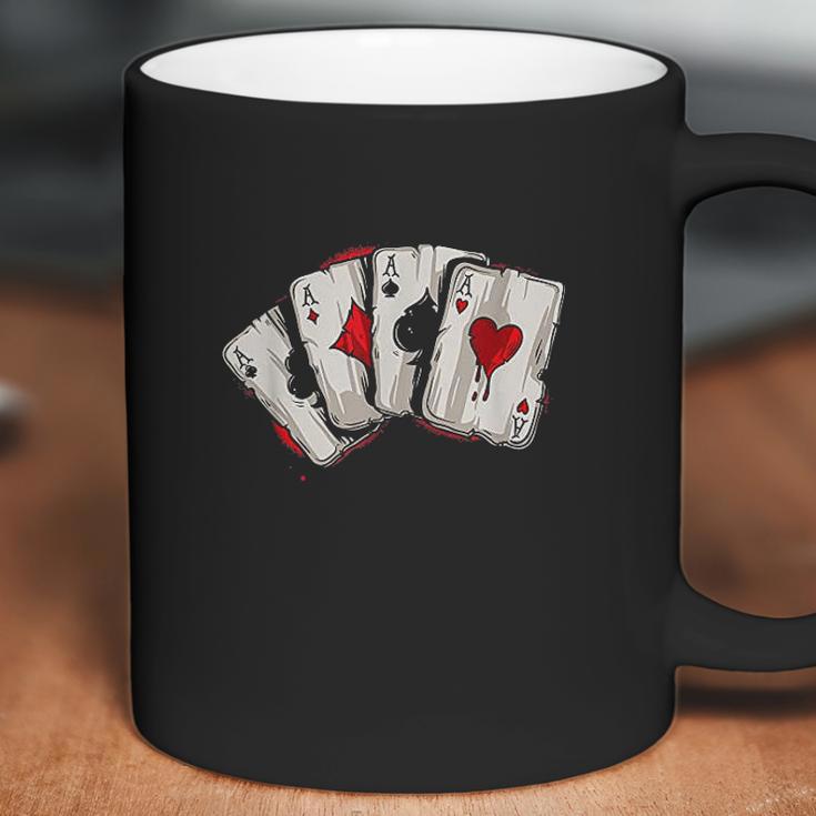 Poker Aces Stud Hands Lucky Souvenir Las Vegas Coffee Mug