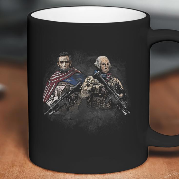 Presidential Soldiers Abraham Lincoln And George Washington Tshirt Coffee Mug