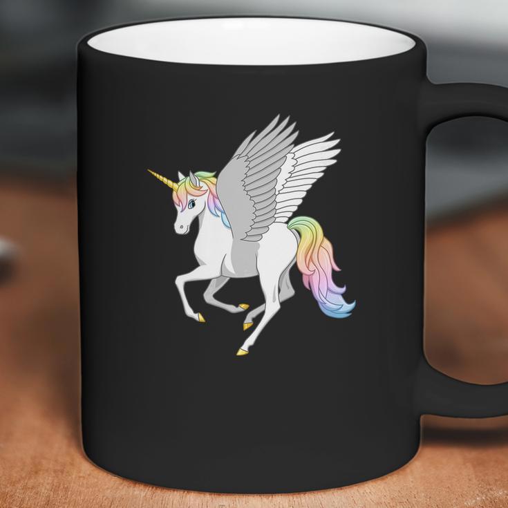 Pretty Flying Horse Rainbow Unicorn Pegasus Coffee Mug