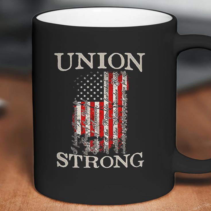 Pro Workers American Union Strong Pledge Allegiance To Flag Coffee Mug