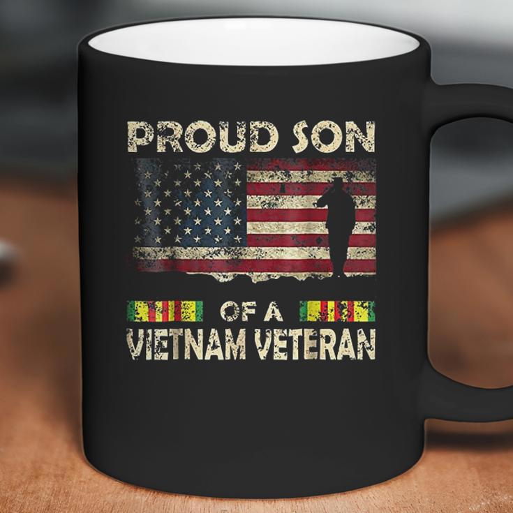 Proud Son Of Vietnam Veteran American Flag Coffee Mug