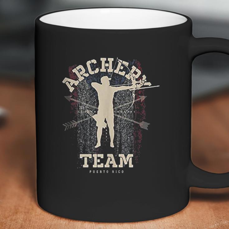 Puerto Rico Archery Team Sports Puerto Rican Flag Bow Coffee Mug