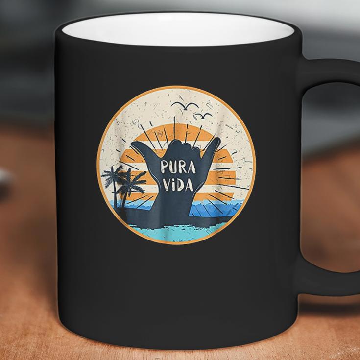 Pura Vida Costa Rica Shaka Sign Surfing Surfer Gift Coffee Mug