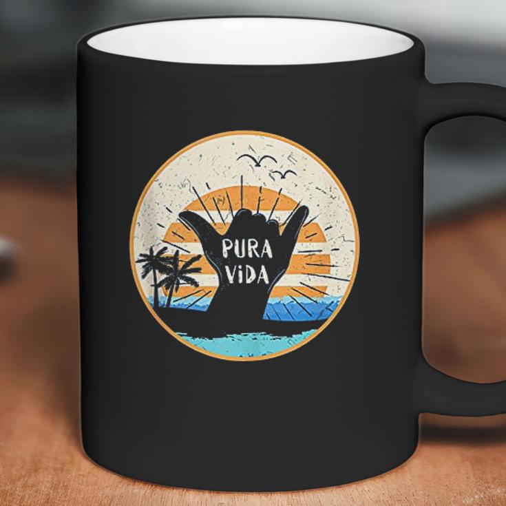 Pura Vida Costa Rica Shaka Sign Surfing Surfer Tropical Gift Coffee Mug