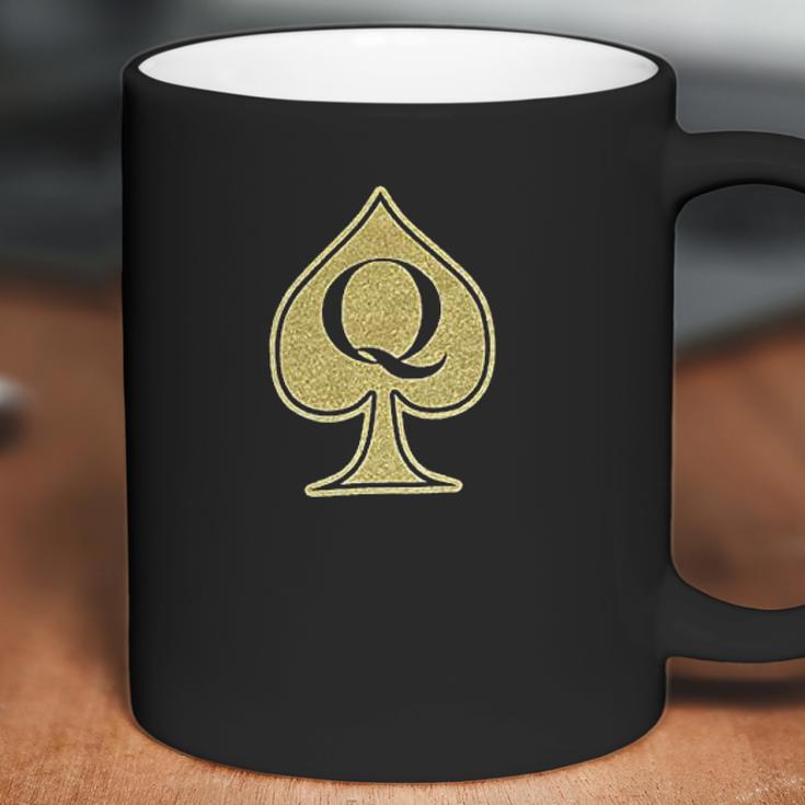 Queen Of Spades With Qos Symbol Coffee Mug