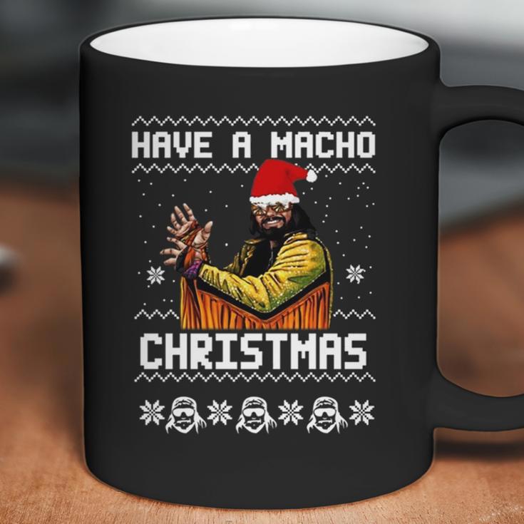 Randy Macho Man Savage Have A Macho Christmas Ugly Coffee Mug