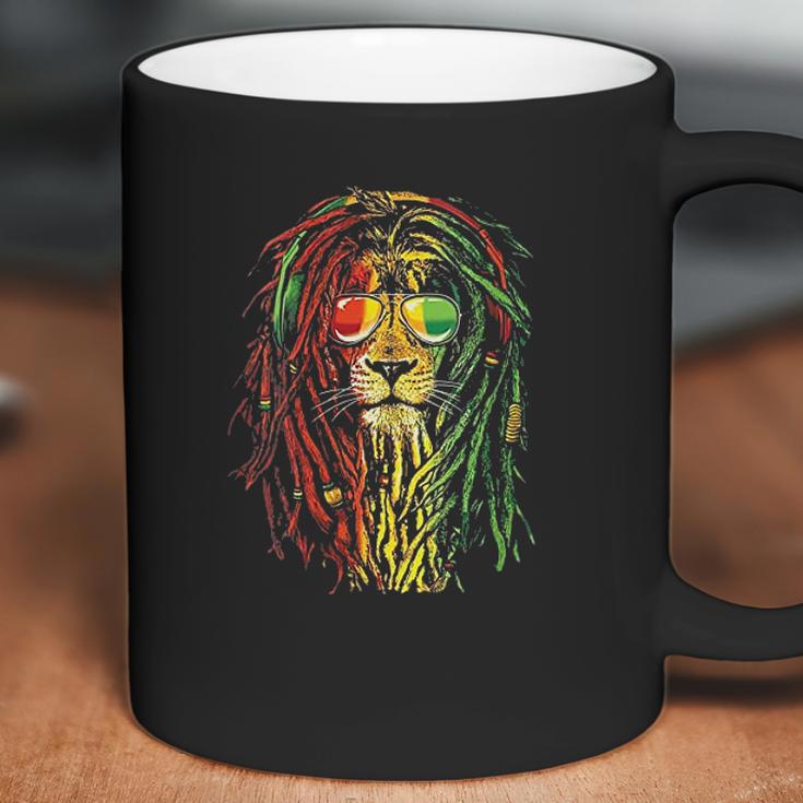 Rasta Reggae Lion Sunglass Art Gift For Rastafarian Lover Coffee Mug