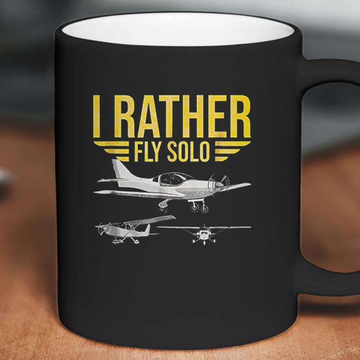 I Rather Fly Solo Funny Airplane Pilot Gift Coffee Mug