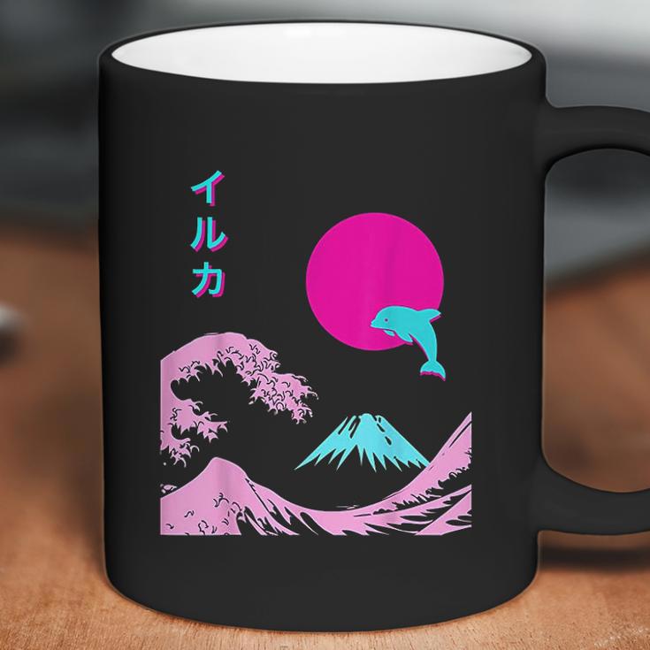 Retro Aesthetic Iruka With Japanese Writing Coffee Mug