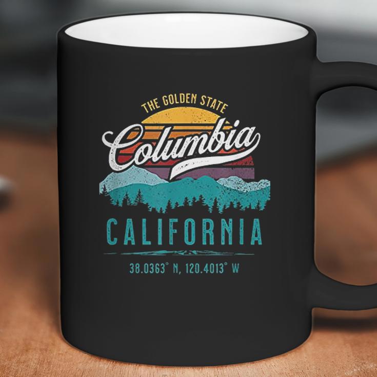 Retro Columbia California Mountains Sun Grunge Art Souvenir Coffee Mug