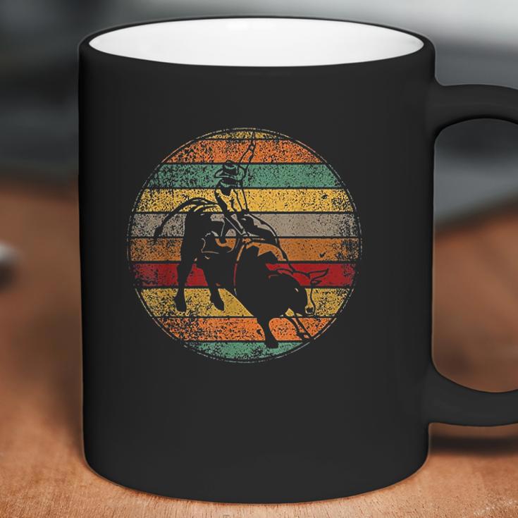 Retro Vintage Bull Riding Cowboy Western Bullriding Coffee Mug